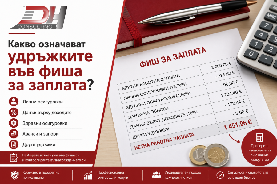 Какво означават удръжките във фиша за заплата? Какво означават удръжките във фиша за заплата – лични осигуровки, данък върху доходите и нетна работна заплата